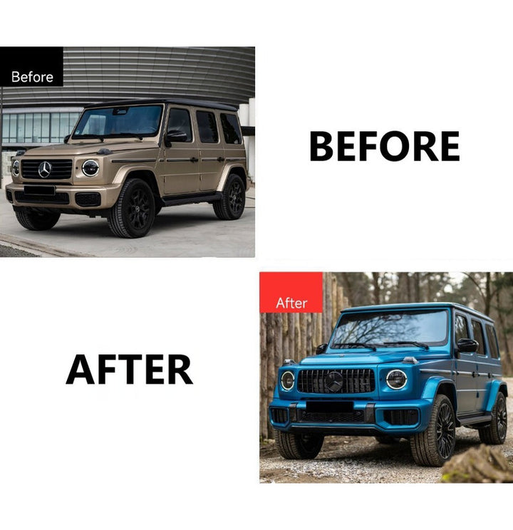 Car Craft Compatible With Mercedes Benz G Class G Wagon W465 2024 Upgrade Facelift Convert To 2025 G63 W465 Amg G63 Bodykit Bumper