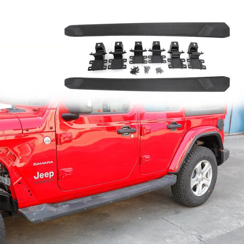 Car Craft Compatible With Jeep Wrangler Jl 4 Door 2018-2024 Car Side Step Running Boards Steel Running Board Nerf Bar Ar-jep-012 Black CC-8563 - CAR CRAFT INDIA