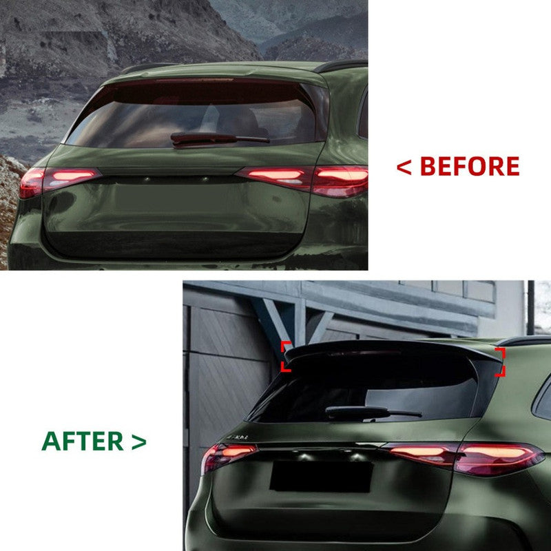 Car Craft Compatible With Mercedes Benz Glc W254 X254 2023 + Amg Style Rear Roof Boot Trunk Wing Lip Spoiler Carbon Fiber Look Zst-796 Cf