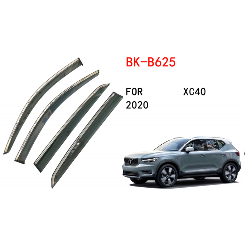 Car Craft Compatible With Volvo Xc40 2019+ Rain Shine Side Window Wind Deflectors Rain Sun Guard Door Visor Doorvisor Deflector Visor Shades Ventvisor Strip CC-7784 - CAR CRAFT INDIA