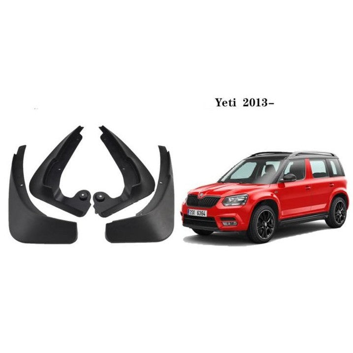 Car Craft Compatible With Skoda Yeti 2013+ Car Tyre Mudflaps Mud Flap Mud Guard Fender Splash Guard Ty-sk2004 CC-7634 - CAR CRAFT INDIA