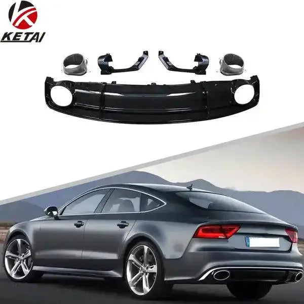 2012-2015 Normal RS7 Style Car Bumper Rear Diffuser