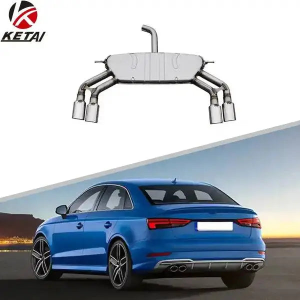 2013-2020 S-Line S3 Style Car Rear Bumper Exhaust for AUDI