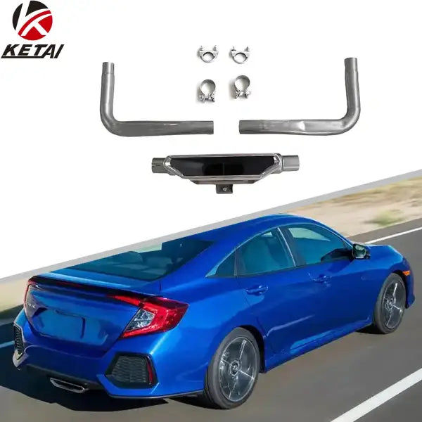 2016 SI Style Stainless Steel Car Rear Bumper Tail Pipe for HONDA CIVIC 2016+