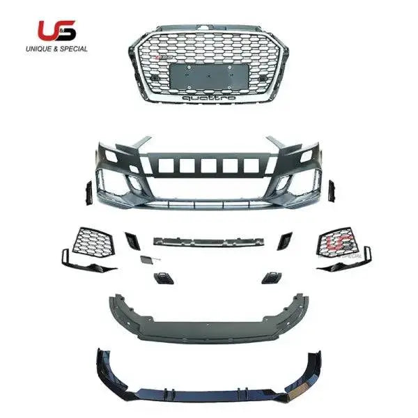 2017 2018 2019 2020Bumper Front with Grid Grill for Audi