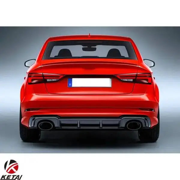 2017-2020 Gloss Black S-Line RS3 Style Car Bumper Rear