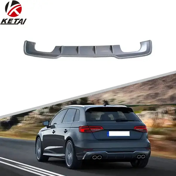 2017-2020 Normal S-Line S3 Style Car Bumper Rear Diffuser for AUDI A3 Hatchback