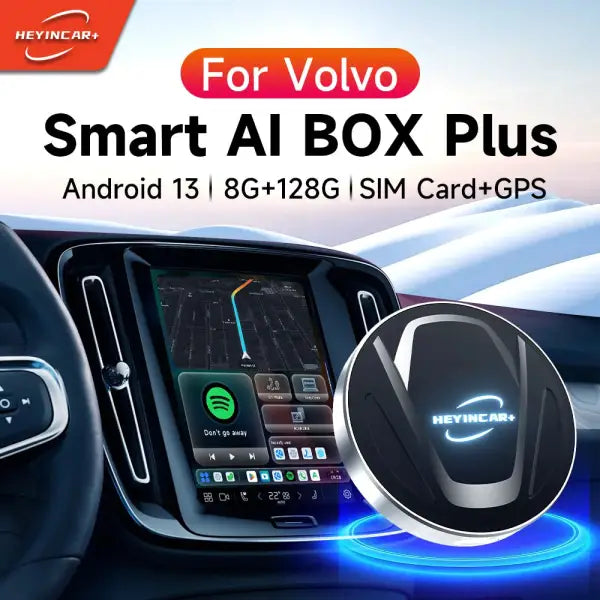 2024 New HEYINCAR Carplay Smart Ai Tv Box Android 13 8GB+128GB for Volvo XC40 XC60 XC90 S60 S90 V40 V60 for Netflix for Youtube