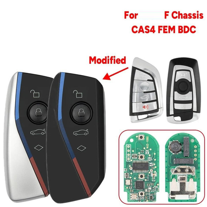 Car Craft Compatible With Bmw 1 2 3 4 5 6 7 X1 X3 X4 X5 X6 X7 Z4 Series Upgrade Key Cover Case To New Style Car Key Cover Shell With Blade 3 Button Bm-ks-62