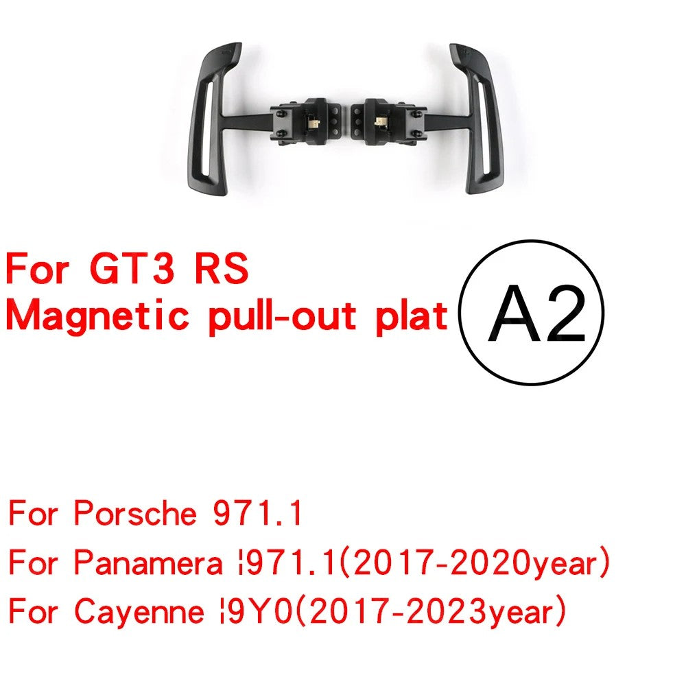 Car Craft Compatible With Porsche Panamera 971.1 2017-2020 Cayenee 9yo 2017-2023 Interior Steering Wheel Magnetic Paddle Shift Gear Shifter Pad A2 Red Mark CC-7932 - CAR CRAFT INDIA