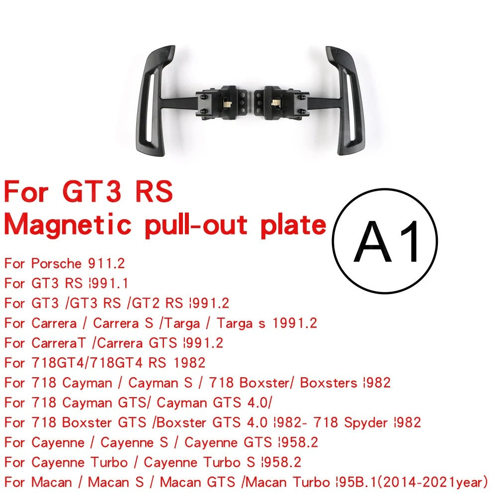 Car Craft Compatible With Porsche 911.2 Carrera 718 Cayman Boxster Cayenne Macan 2014-2021 Interior Steering Wheel Magnetic Paddle Shift Gear Shifter Pad A1 Red Mark CC-7931 - CAR CRAFT INDIA