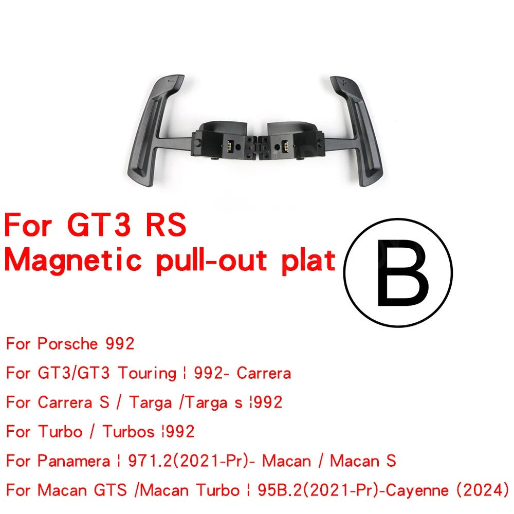 Car Craft Compatible With Porsche 992 Carreratarga Panamera 971.2 2021 Macan 95b.2 Cayenne 2024+ Interior Steering Wheel Magnetic Paddle Shift Gear Shifter Pad B Red Mark CC-7933 - CAR CRAFT INDIA