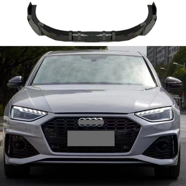 Car Craft Compatible With Audi A4 B9.5 2021+ Front Bumper Lip Splitter Skirt Trim For Rs4 Model A4-041/042 Gc CC-10833