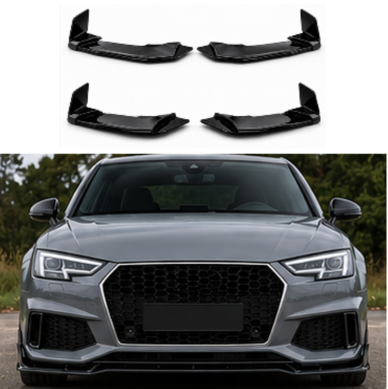 Car Craft Compatible With Audi A4 B9 2017-2020 Rs4 Front Bumper Lip Splitter Skirt Trim A4-023 024 GC