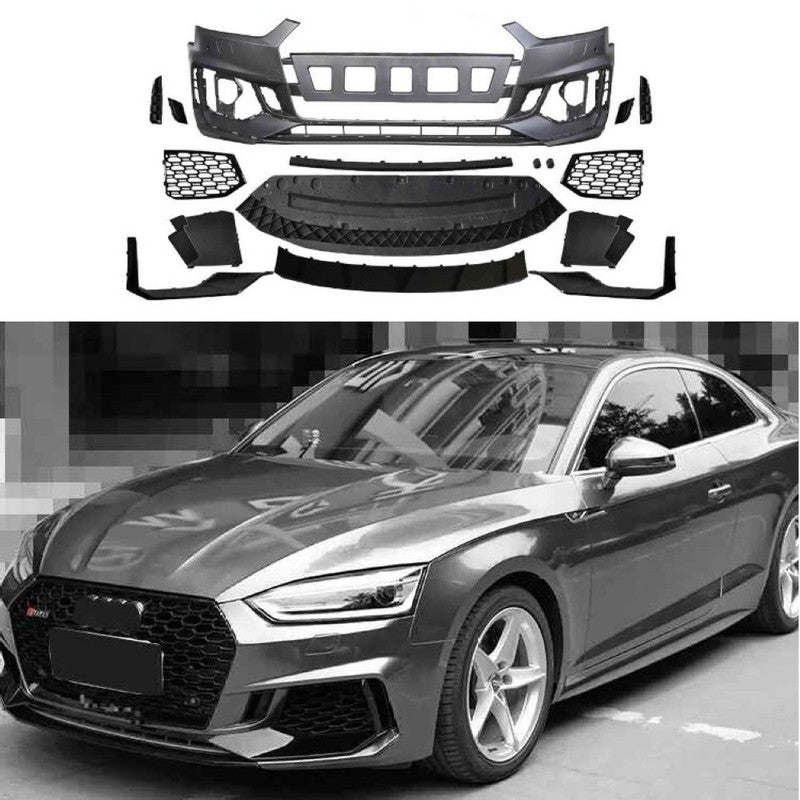 Car Craft Compatible With Audi A5 S5 Rs5 2017-2020 Upgrade Convert To Rs5 S5 Sport Bumper Front Bodykit Mesh A5-029 Gc - CAR CRAFT INDIA