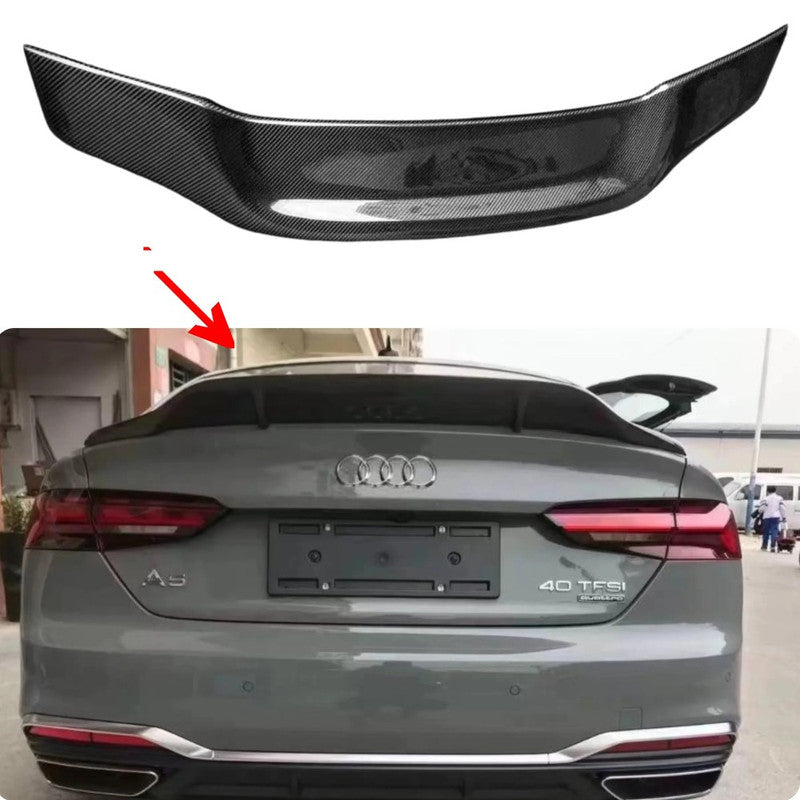 Car Craft Compatible With Audi A5 S5 B9 Pre Lci Coupe 2017-2019 Rear Trunk Wing Loop Boot Spoiler R Style ADI-032 Glossy Black CC-11293