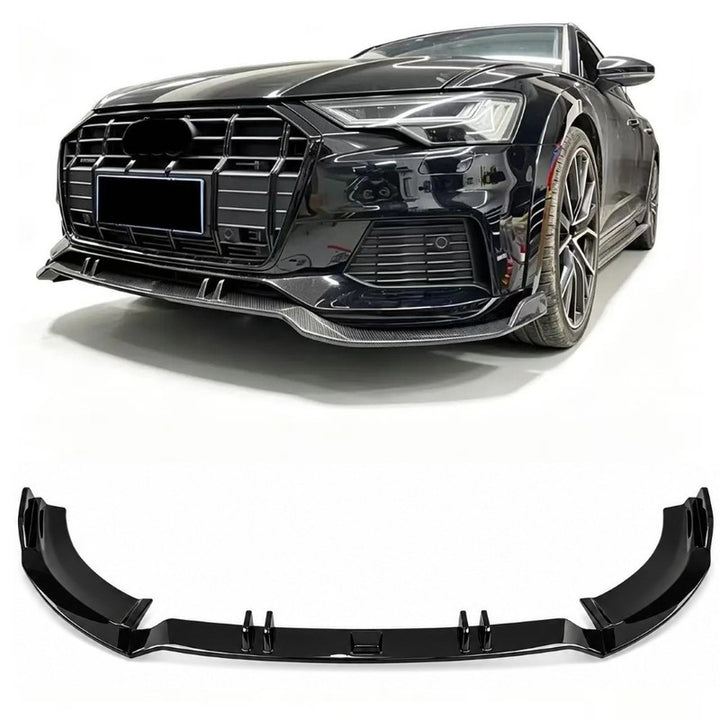 Car Craft Compatible With Audi A6 C8 2019-2025 Abt All Round Rs6 S6 Sport Front Bumper Lip Splitter Skirt Trim A6-036 037 Gc Glossy Black Usa CC-11298