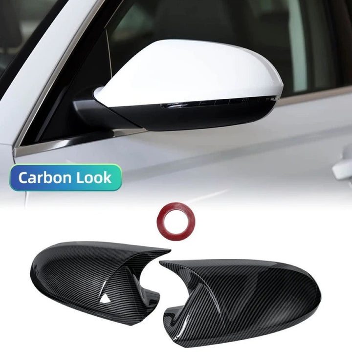Car Craft Compatible With Audi A6 C7 S6 Rs6 2012-2018 Side Rear View Case Wing Cap Shell Housing Mirror Covers 3m Tape Pasting Style Carbon Fiber Look