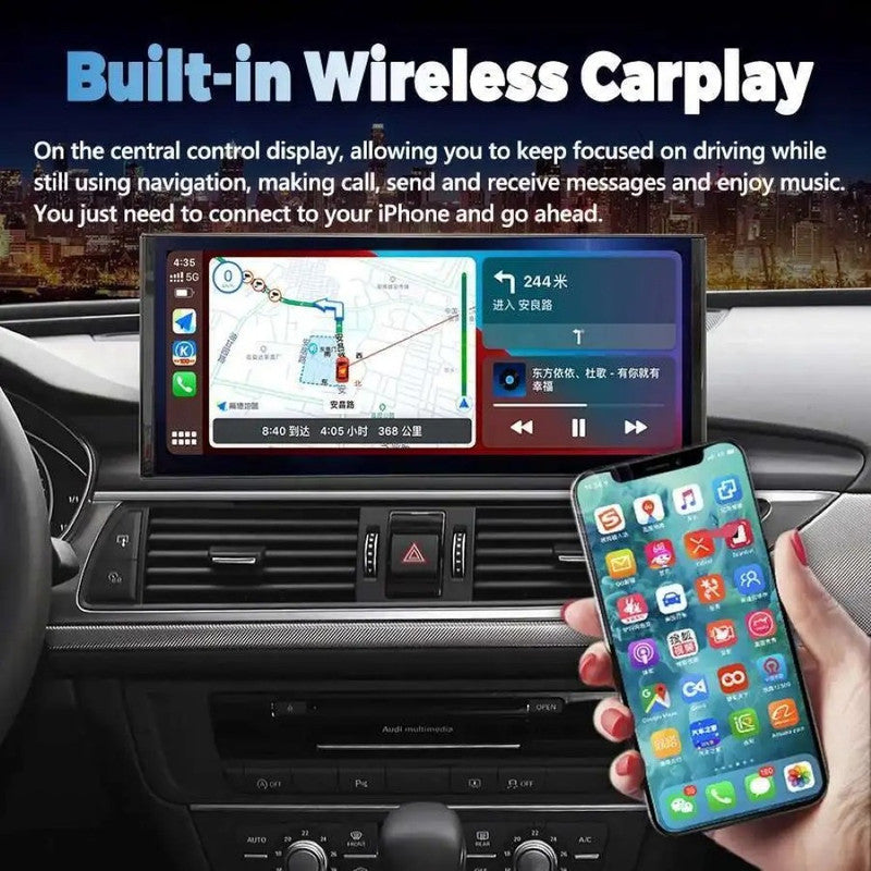 Car Craft Compatible With Audi A6 C7 A7 2012-2018 Digital Infotaiment Touch Screen Android Multimedia Player Gps Navigation Radio Carplay Android Auto 12.3 Inch Android 13, 8 Core 4gb+64gb Storage