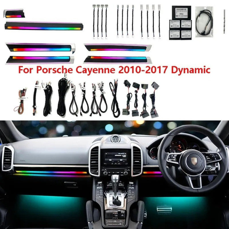 Car Craft Compatible With Porsche Cayenne 958 2010-2017 Symphony Dynamic Center Control Door Led Decoration Atmosphere Lamp Interior Illuminated Lamp Ambient Starlight Light 26 In 1 Rhd - CAR CRAFT INDIA