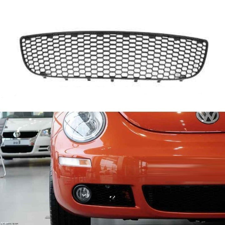 Car Craft Compatible With Volkswagen Vw Beetle 1998-2011 Front Bumper Fog Lamp Light Mesh Grill Cover Centre Middle Dlw0602020103 CC-9653 - CAR CRAFT INDIA