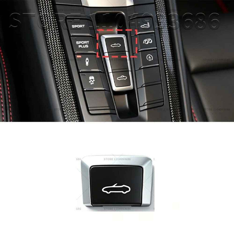 Car Craft Compatible With Porsche 718 2016-2023 911 2012-2018 Boxster 2013-2015 Car Roof Armrest Console Dashboard Ceiling Skylight Button Convertible Switch Button Open With Silver - CAR CRAFT INDIA