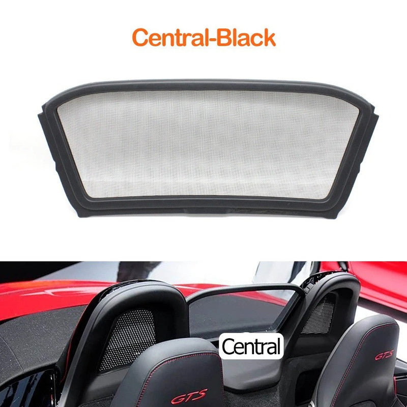 Car Craft Compatible With Porsche Boxster 981 2013–2016 718 Boxster 982 2017–2023 Interior Seat Backrest Roof Net Cover Seatback Seat Cushion Back Mesh Grid 98156162106 Centre Black CC-10639
