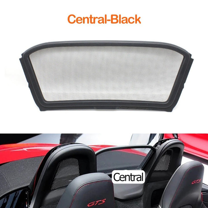 Car Craft Compatible With Porsche Boxster 981 2013–2016 718 Boxster 982 2017–2023 Interior Seat Backrest Roof Net Cover Seatback Seat Cushion Back Mesh Grid 98156162106 Centre Black CC-10639