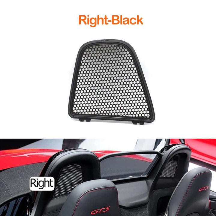 Car Craft Compatible With Porsche Boxster 981 2013–2016 718 Boxster 982 2017–2023 Interior Seat Backrest Roof Net Cover Seatback Seat Cushion Back Mesh Grid 98156158402 Right Black CC-10641
