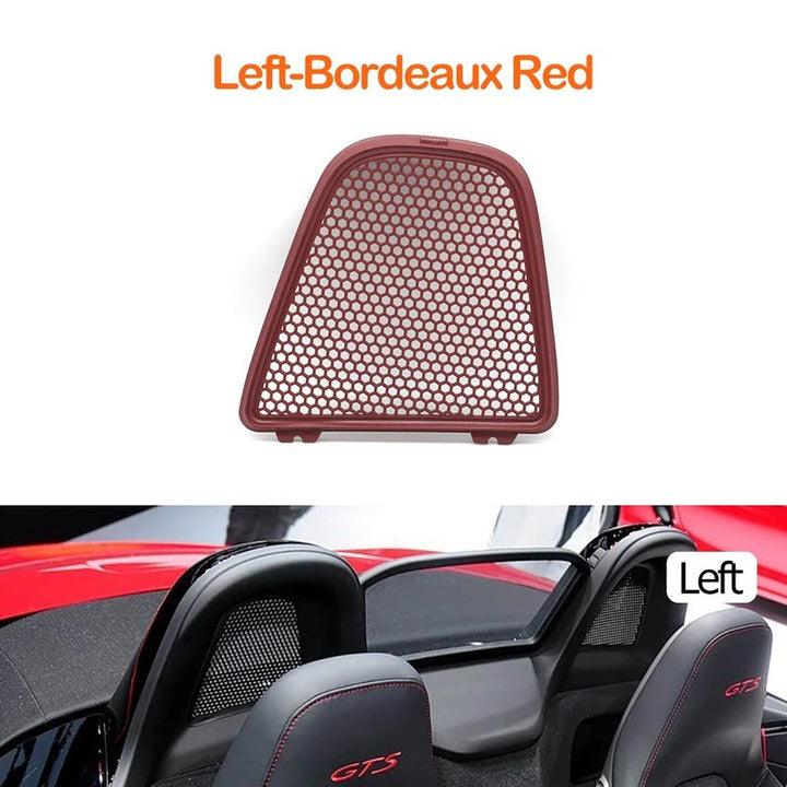 Car Craft Compatible With Porsche Boxster 981 2013–2016 718 Boxster 982 2017–2023 Interior Seat Backrest Roof Net Cover Seatback Seat Cushion Back Mesh Grid 98156158302-1 Left Brown CC-10642