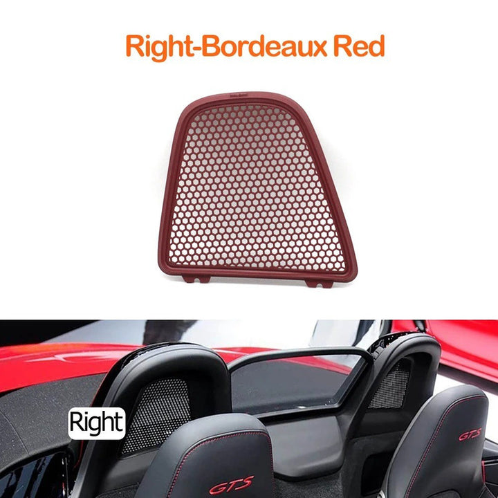 Car Craft Compatible With Porsche Boxster 981 2013–2016 718 Boxster 982 2017–2023 Interior Seat Backrest Roof Net Cover Seatback Seat Cushion Back Mesh Grid 98156158402-1 Right Brown CC-10643