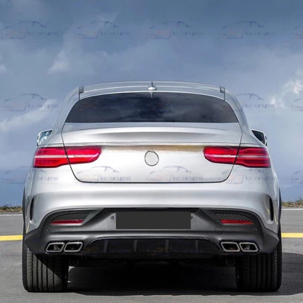 Car Craft Compatible With Mercedes Benz Gle Class C292 W292 W166 Coupe 2016-2019 Gle63 Rear After Amg Bumper Lip Diffuser Skirts Splitter With Exhaust Tips CC-7953 - CAR CRAFT INDIA
