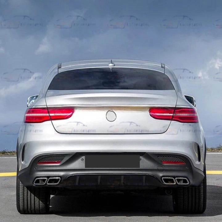 Car Craft Compatible With Mercedes Benz Gle Class C292 W292 W166 Coupe 2016-2019 Gle63 Rear After Amg Bumper Lip Diffuser Skirts Splitter With Exhaust Tips CC-7953 - CAR CRAFT INDIA