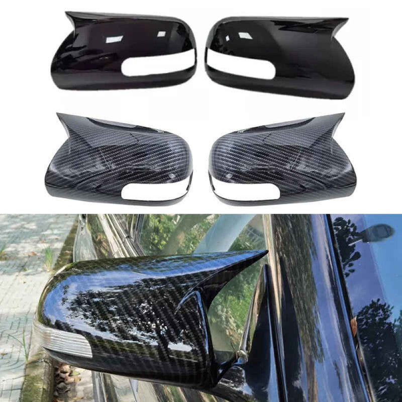 Car Craft Compatible With Toyota Camry Xv40 Mark X Reiz 2005-2011 Side Rear View Case Wing Cap Shell Housing Mirror Covers 3m Tape Pasting Style Glossy Black Usa CC-11520