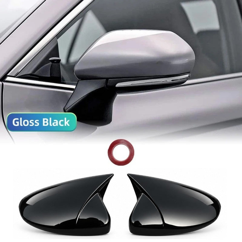 Car Craft Compatible With Toyota Camry 2018‑2025 Le Se Xle Xse Side Rear View Case Wing Cap Shell Housing Mirror Covers 3m Tape Pasting Style Glossy Black Model C CC-11528