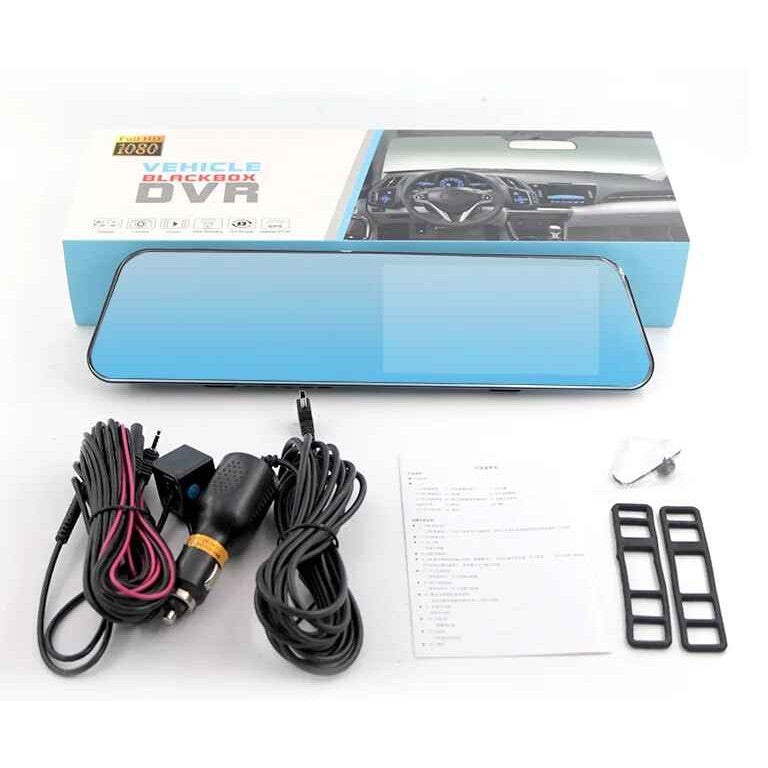 Car Craft Compatible With Car Touch Screen Rear View Mirror Dvt Camera 4.5 Inch 1080p Black Box Dvr Dual Lens Dash Cam With Rear Camera