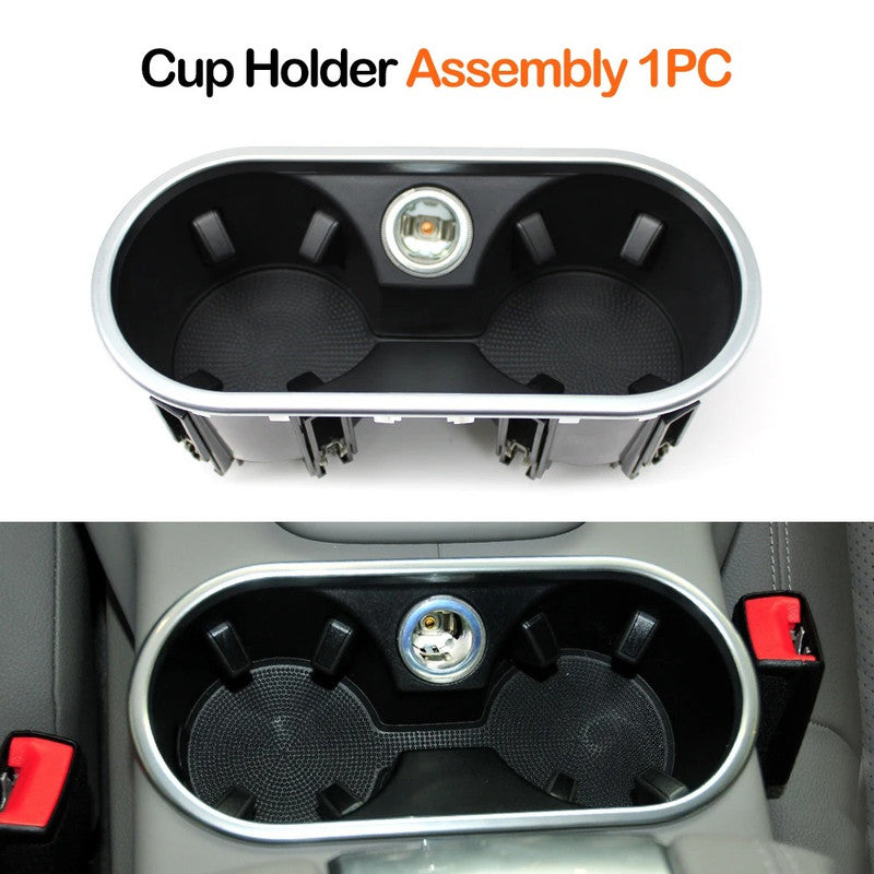 Car Craft Compatible With Porsche Cayenne 7p5 958 92a 2011-2017 Car Center Console Water Drink Cup Holder Tray Assembly 7p5862531