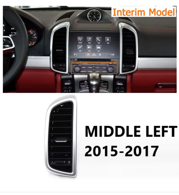Car Craft Ac Vent Assembley Grill Assembley Compatible With Porsche Cayenne 2015-2017 Ac Vent Assembley Grill Assembley Centre Left 7p5819727f-a CC-7962