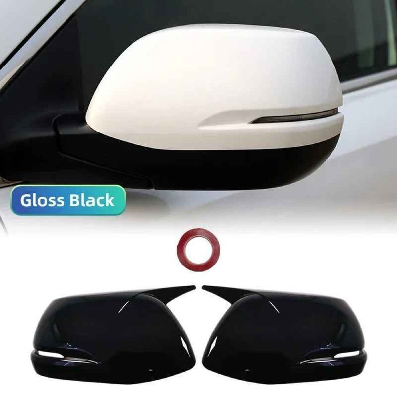 Car Craft Compatible With Honda Crv 2012-2021 Side Rear View Case Wing Cap Shell Housing Mirror Covers 3m Tape Pasting Style Glossy Black CC-11536