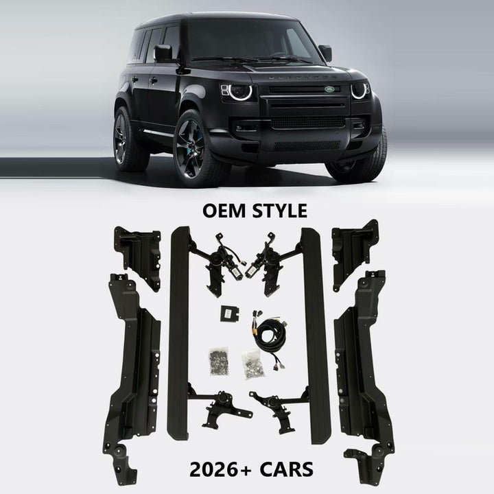 Car Craft Compatible With Land Range Rover Defender 110 130 L663 Lr129997 2026+ Automatic Deployable Electric Side Step Retractable Ladder Pedal Running Boards Side Step 4 Door Oem Style