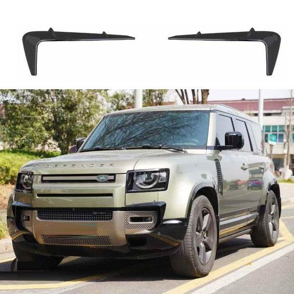 Car Craft Compatible With Land Range Rover Defender 90 110 130 2020-2026 L663 Front Bumper Fog Lamp Light Lip Splitter Skirts Vent Kt Rock Design Ms Style Carbon Fiber Look CC-9916 - CAR CRAFT INDIA