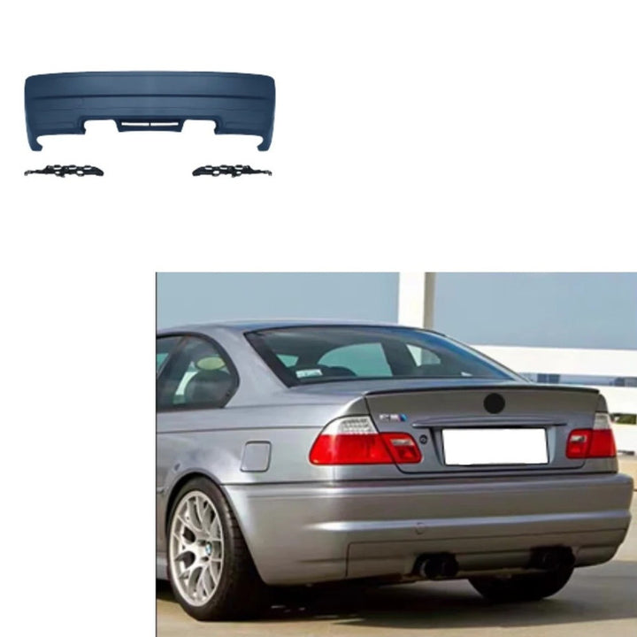 Car Craft Compatible With Bmw 3 Series E46 Sedan 1998-2004 Upgrade Facelift Convert To M3 M Sport Mt M Tech Rear Bumper Bodykit Body Kit For 4 Door Car Gc E46-009
