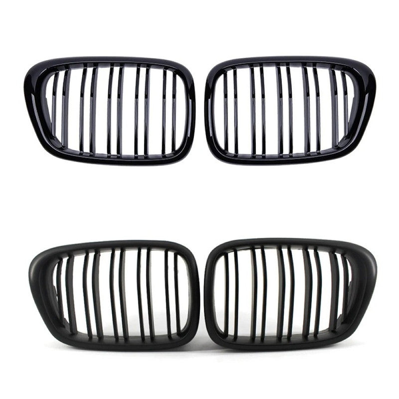 Car Craft Compatible With Bmw 5 Series E39 1988-2003 Upgrade Front Bumper Show Grill Glossy Black - CAR CRAFT INDIA