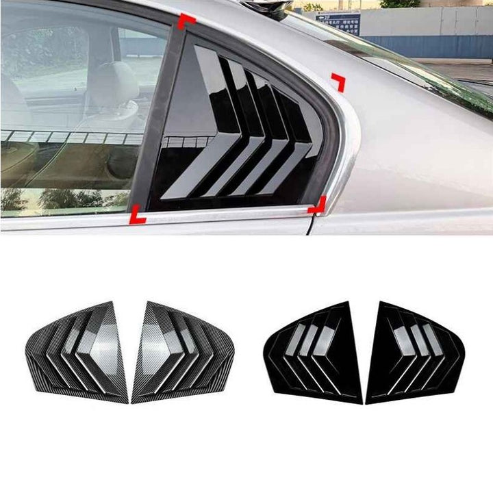 Car Craft Compatible With Bmw 3 Series E46 M Sport 1998-2005 Rear Window Louver Cover Trim Zst-1425 Gb Glossy Black - CAR CRAFT INDIA