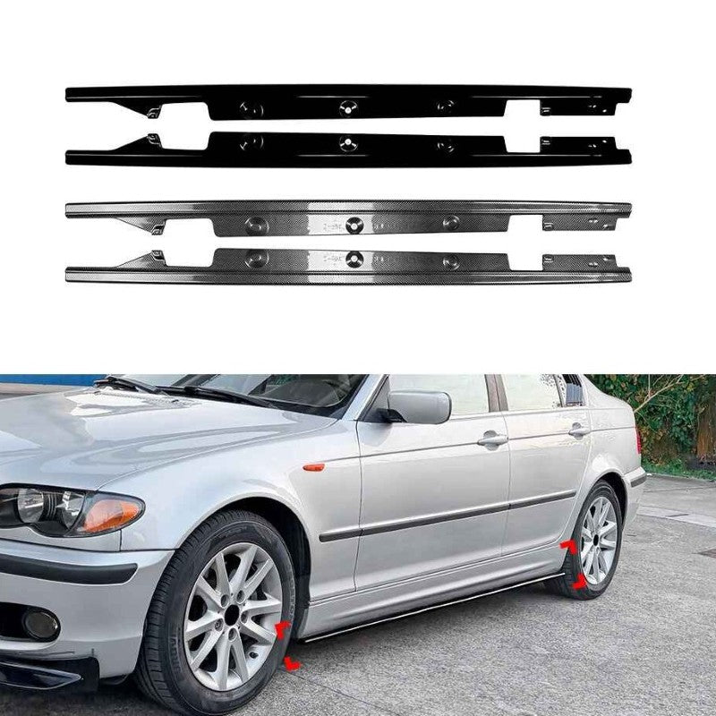 Car Craft Compatible With Bmw 3 Series E46 Sport 1998-2005 Car Side Skirts Splitter Running Board Trim Zst-1439 Gb Glossy Black - CAR CRAFT INDIA