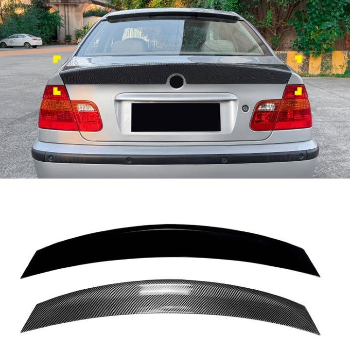 Car Craft Compatible With Bmw 3 Series E46 1998-2004 M3 Rear Trunk Wing Boot Roof Lip Spoiler M3 Style Zst-1414 Gb Glossy Black - CAR CRAFT INDIA