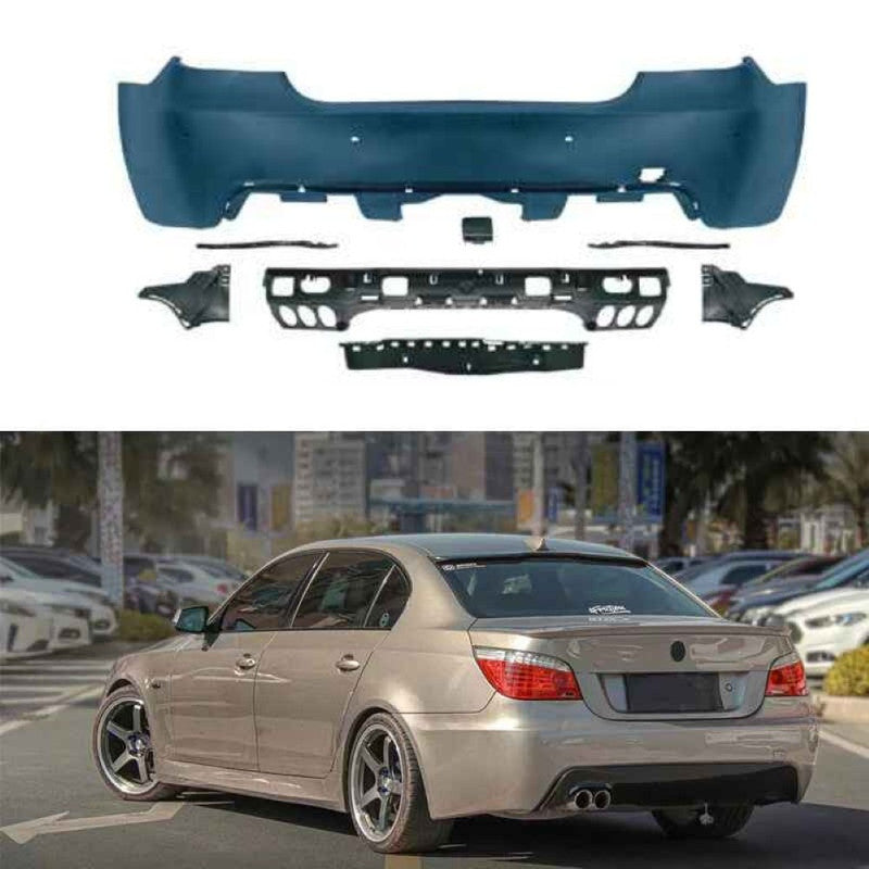 Car Craft Compatible With Bmw 5 Series E60 2004-2010 Rear Bumper Upgrade Convert To M Sport Mt M Tech Bodykit Bumper - CAR CRAFT INDIA