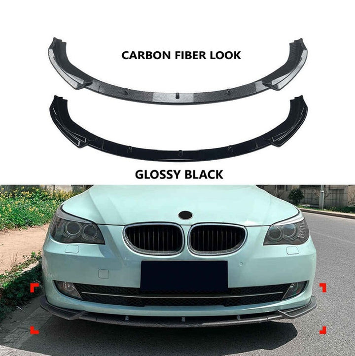 Car Craft Compatible With Bmw 5 Series E60 2008-2010 Standard Front Bumper Lip Splitter Skirts Zst-1141 Gb Glossy Black