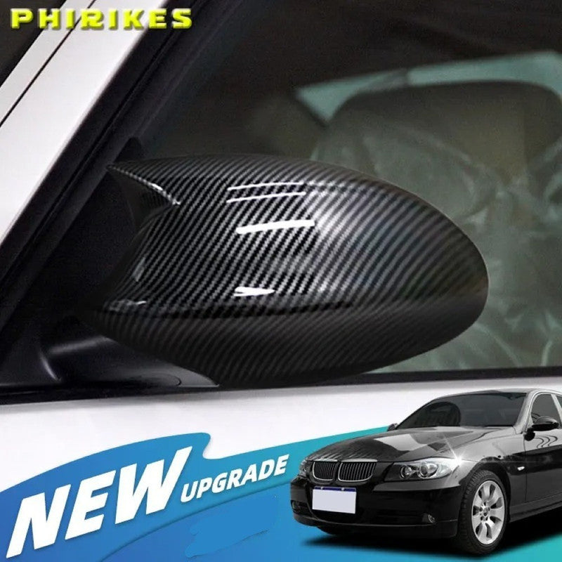 Car Craft Compatible With Bmw 1 3 Series E81 E82 E87 E88 E90 E91 E92 E93 2005-2009 Side Rear View Case Wing Cap Shell Housing Mirror Covers 3m Tape Pasting Style Glossy Black CC-11518