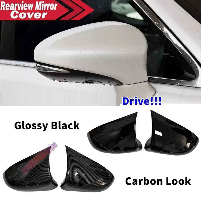 Car Craft Compatible With Lexus Es 2018-2023 Side Rear View Case Wing Cap Shell Housing Mirror Covers 3m Tape Pasting Style Glossy Black Glossy Black